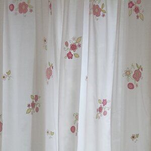 Pottery Barn Kids Floral Sheer Panels (2)
